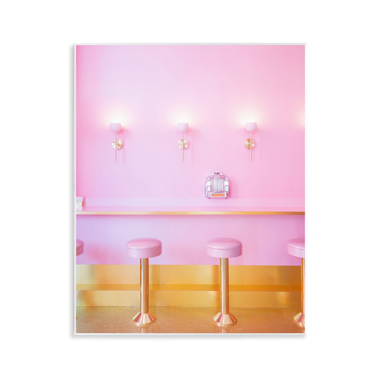 Stupell Industries Pink Retro Dessert Parlor Wall Plaque, design by LISH Creative